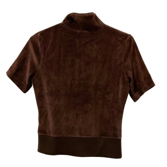 Y2k CB Sports Brown Zip Up  Top Size Medium - Picture 2 of 6